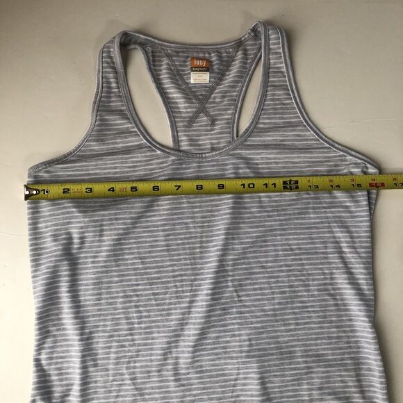 Lucy Tech Women’s Racerback Tank Striped Great White Size Medium - Picture 5 of 11